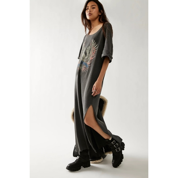 Free People Tops - Vintage Souls × Free People | Eagle Relaxed Waffle Knit Maxi Top Nwot